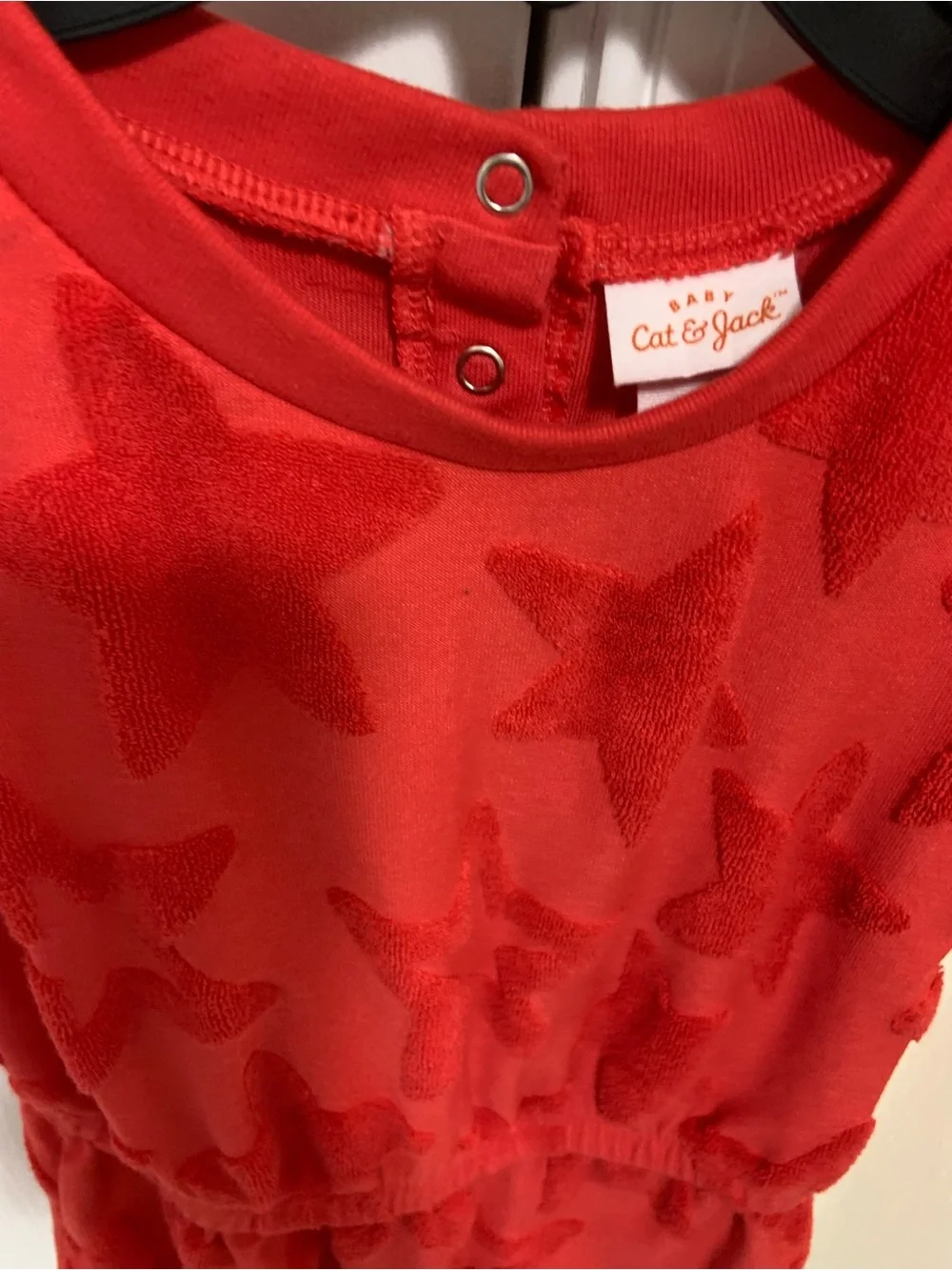Cat & Jack Red Star Textured Bodysuit